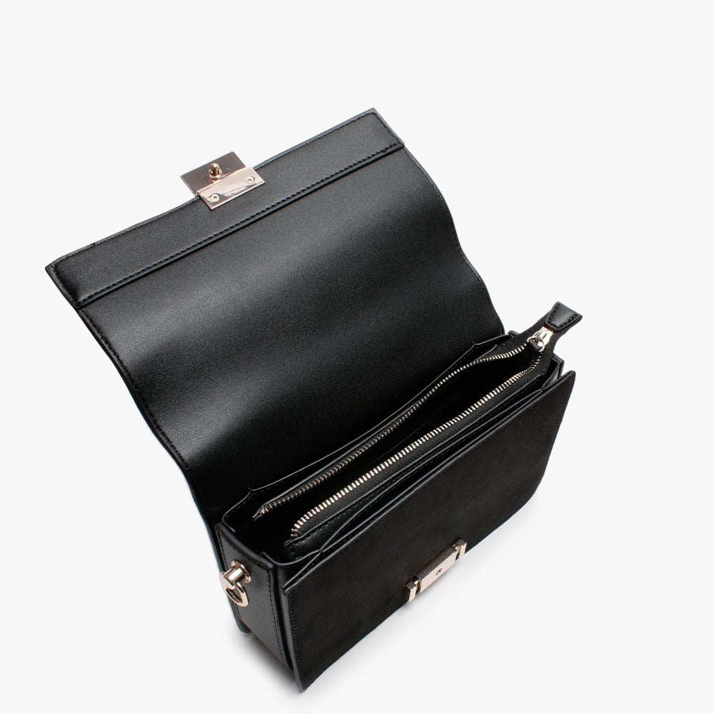 Tabla Black Double Strap Shoulder Bag