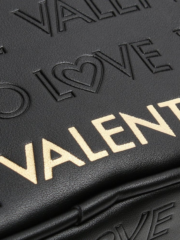 Lovely Black Logo Embossed Cosmetic Bag