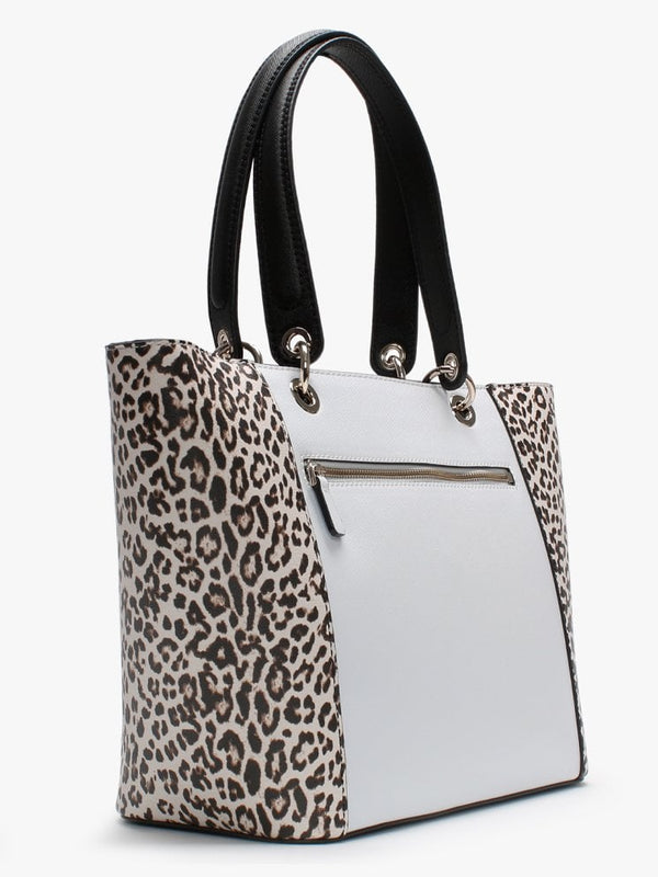 Kamryn II Leopard Black & White Tote Bag