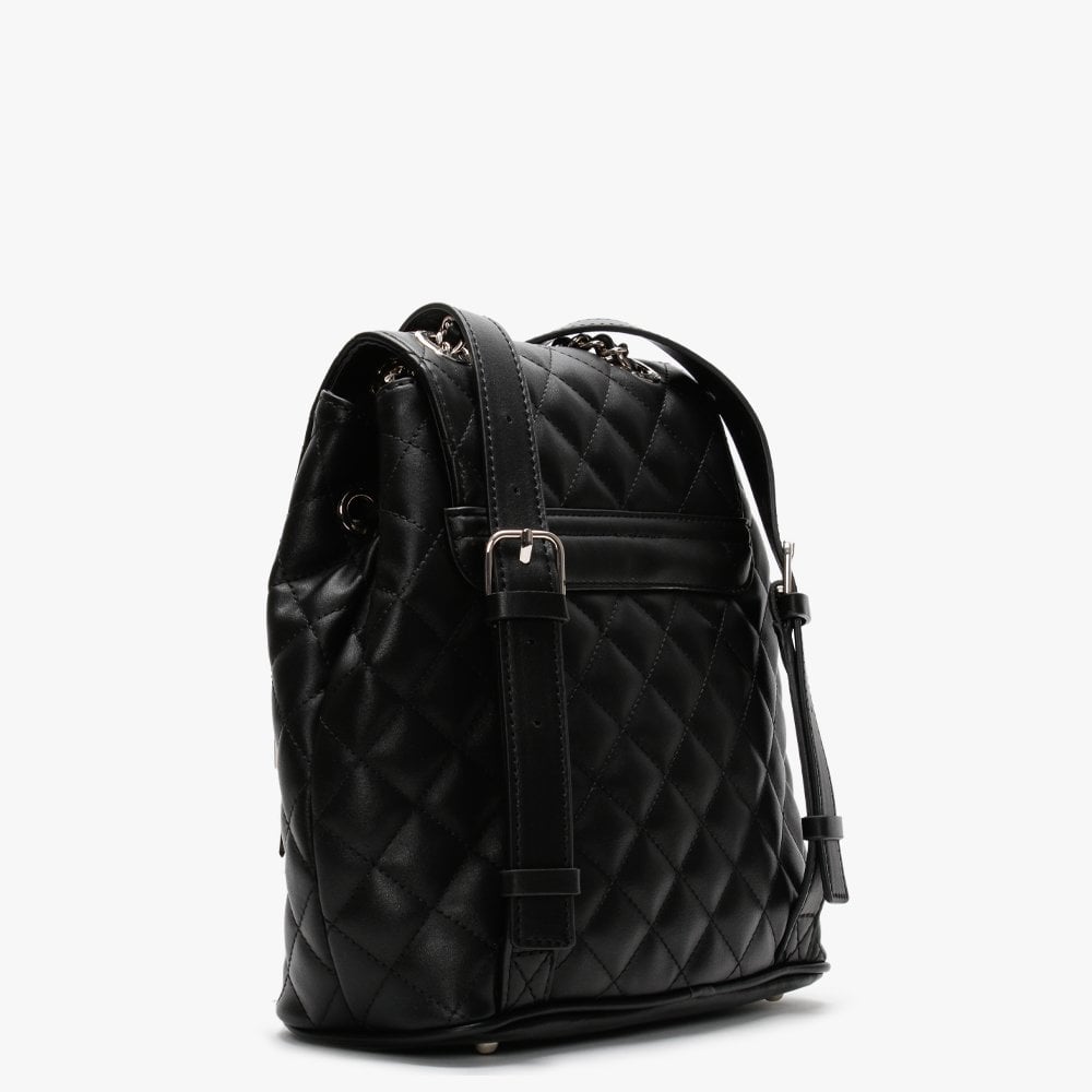 Melise Black Quilted Backpack