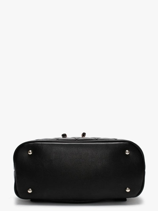 Melise Black Quilted Backpack