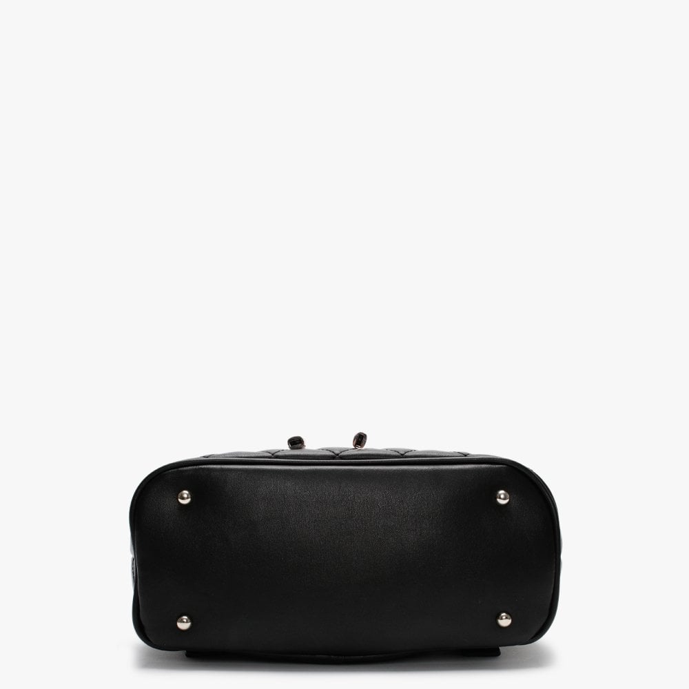 Melise Black Quilted Backpack