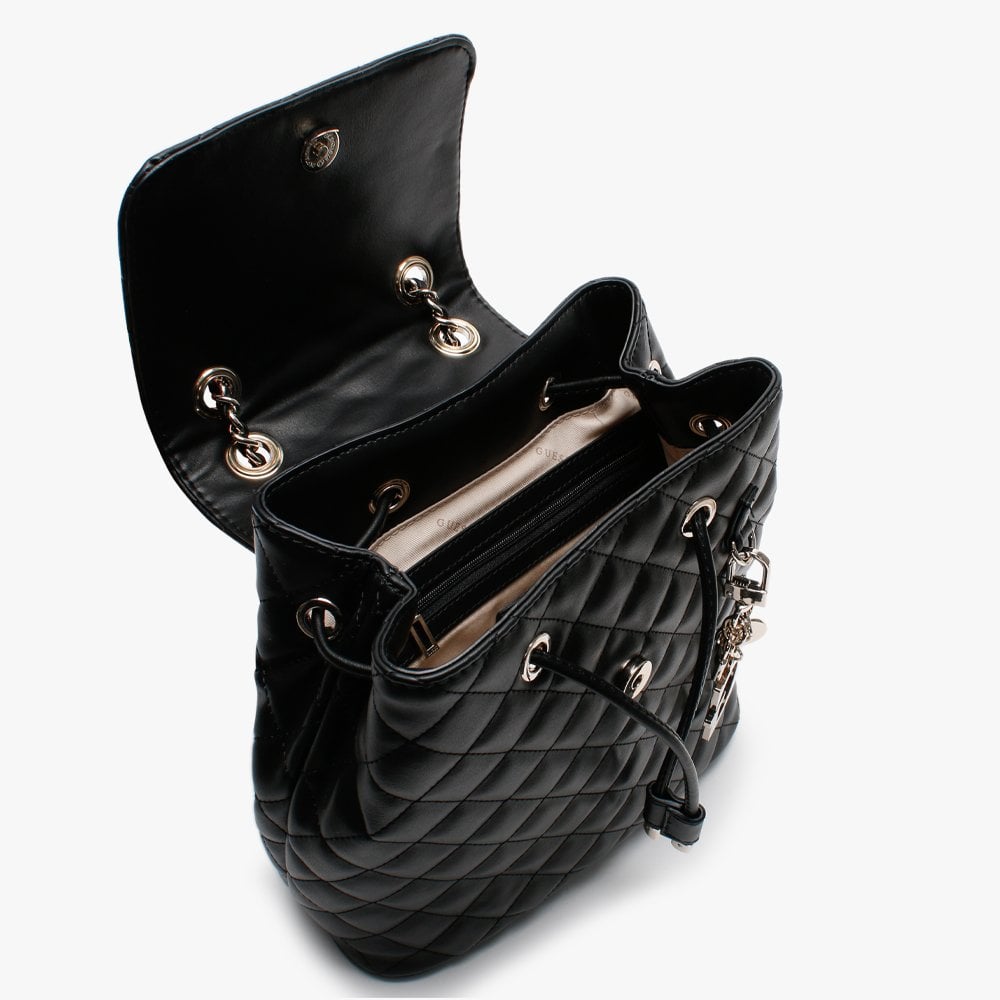Melise Black Quilted Backpack