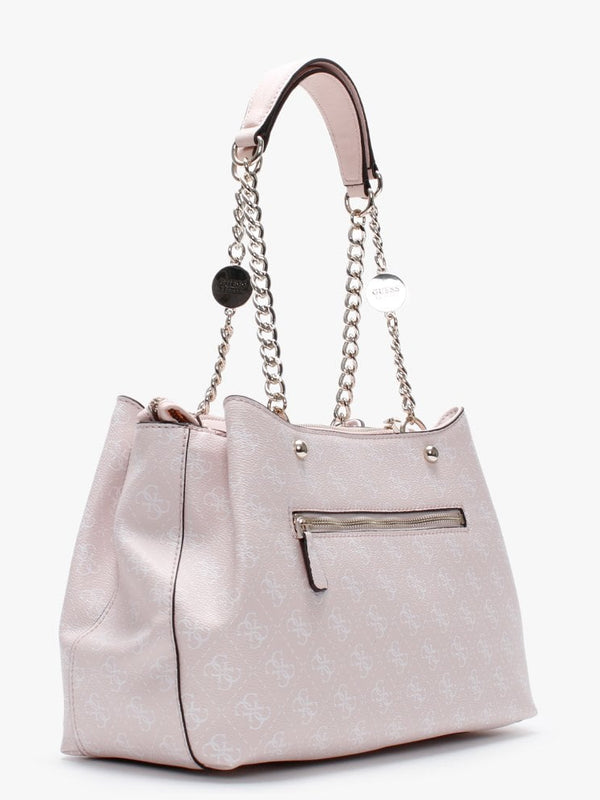 Lorenna Girlfriend Pink Repeat Logo Shoulder Bag