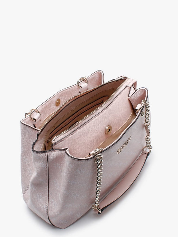 Lorenna Girlfriend Pink Repeat Logo Shoulder Bag