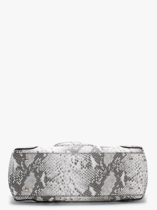 Holly Status Grey Reptile Carryall Shoulder Bag