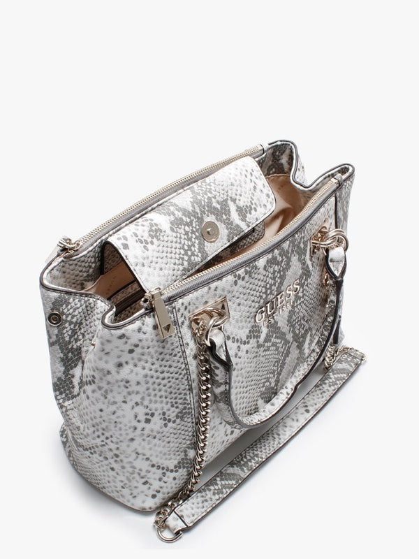 Holly Status Grey Reptile Carryall Shoulder Bag
