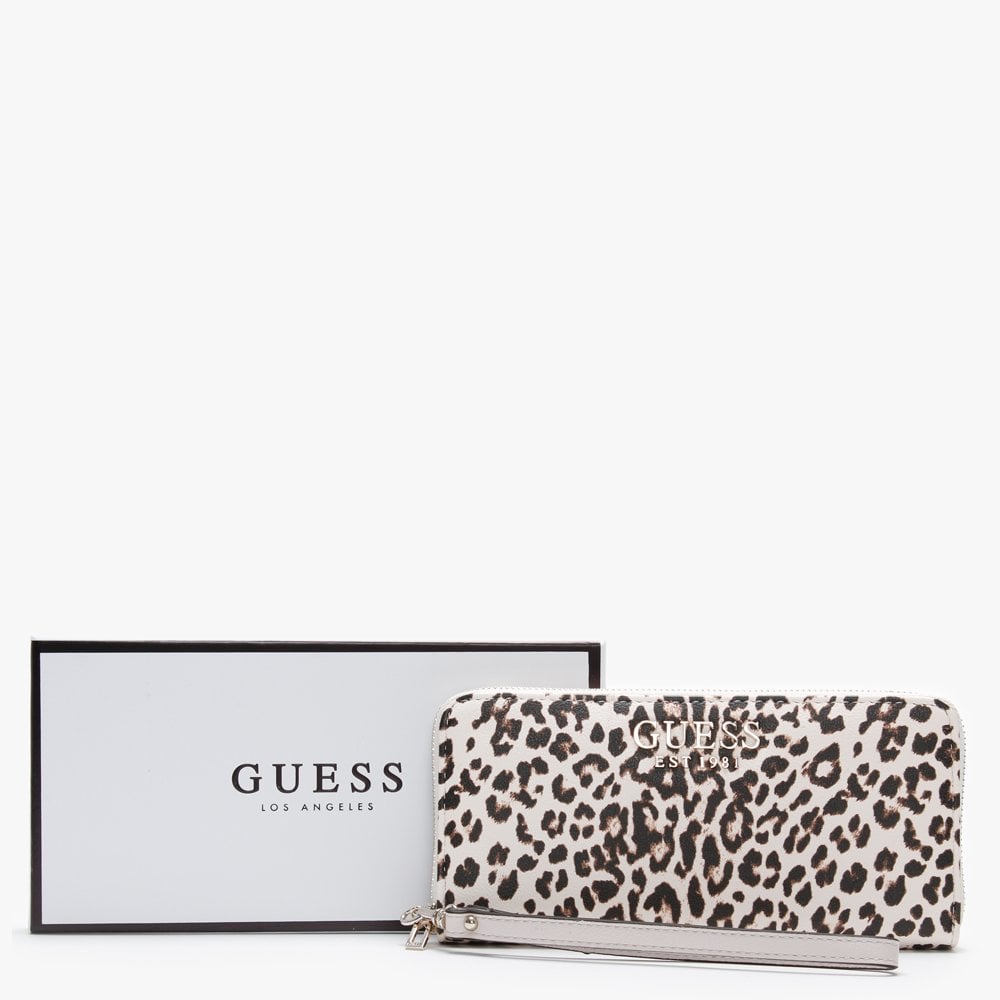 Lorenna Leopard Zip Around Wristlet Wallet