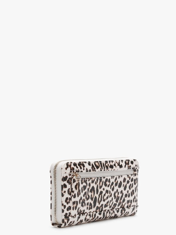 Lorenna Leopard Zip Around Wristlet Wallet
