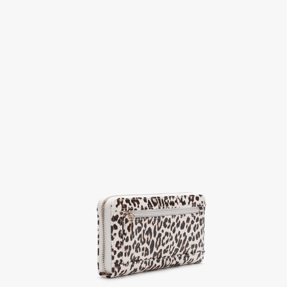 Lorenna Leopard Zip Around Wristlet Wallet