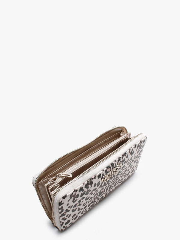 Lorenna Leopard Zip Around Wristlet Wallet