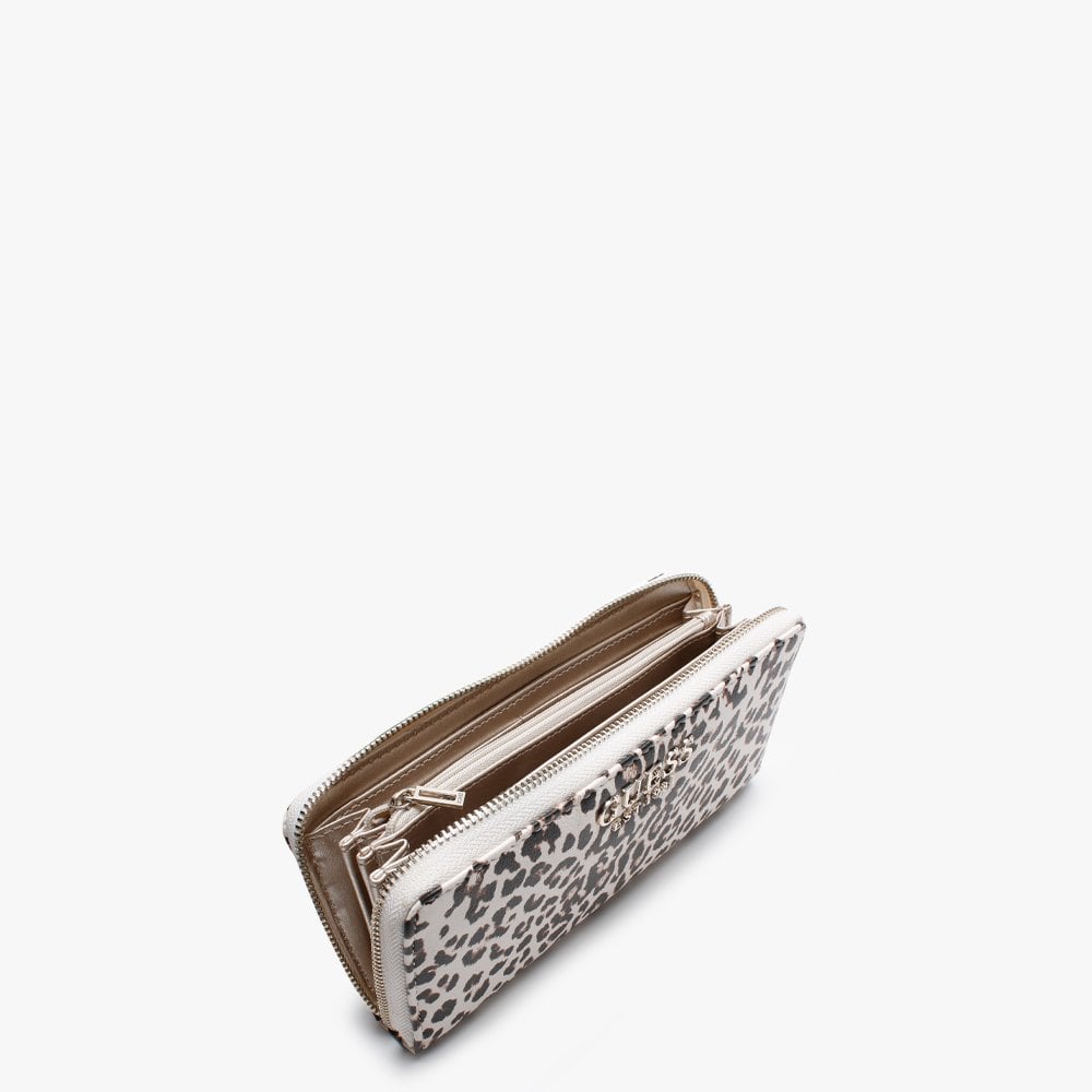 Lorenna Leopard Zip Around Wristlet Wallet