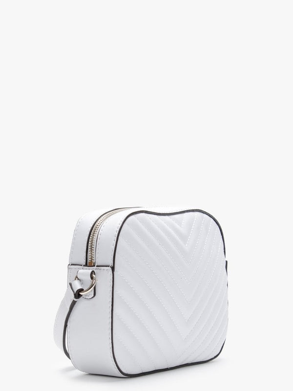 Kamryn White Quilted Shoulder Bag