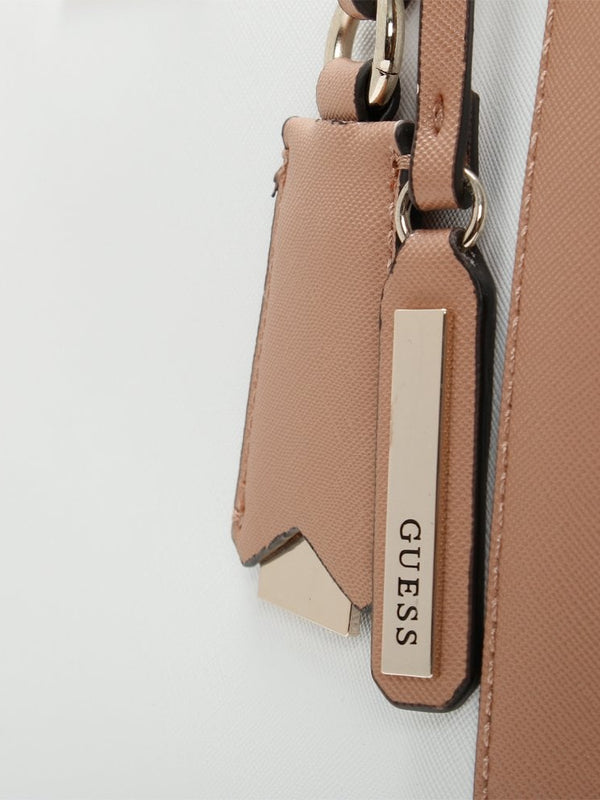 Kamryn Nude & White Shopper Bag