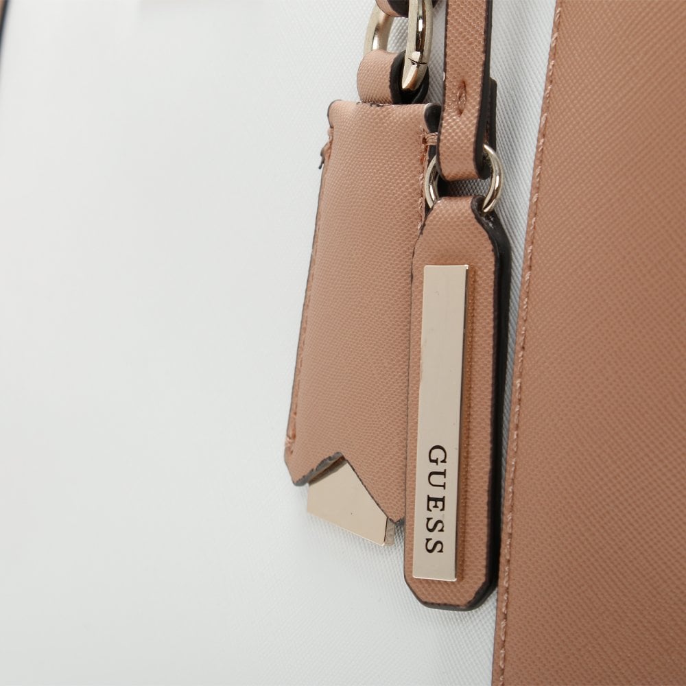 Kamryn Nude & White Shopper Bag