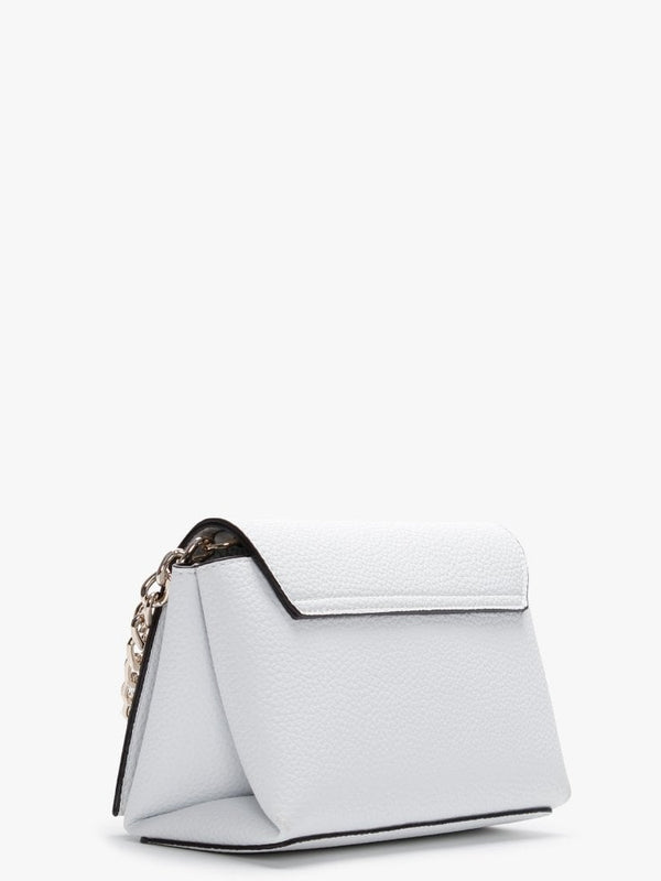 Mini Uptown Chic Flap White Cross-Body Bag