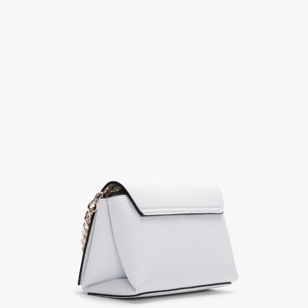 Mini Uptown Chic Flap White Cross-Body Bag