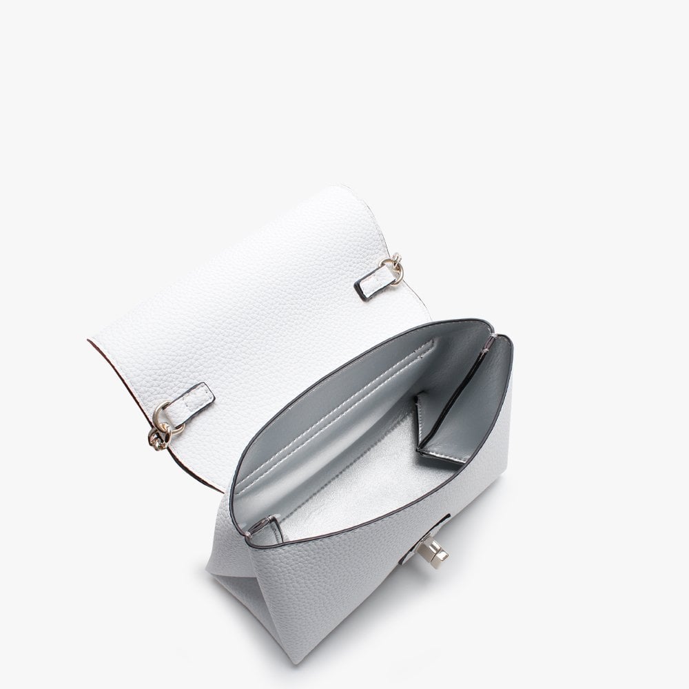 Mini Uptown Chic Flap White Cross-Body Bag