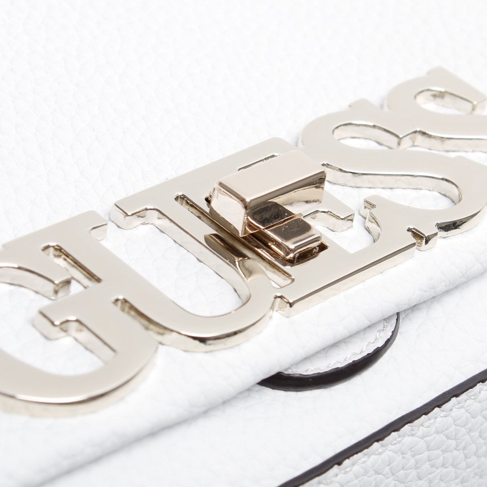 Mini Uptown Chic Flap White Cross-Body Bag