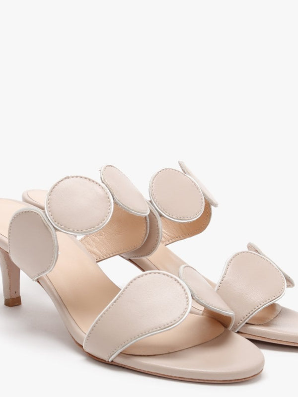 Pollie Nude Leather Heeled Sandals