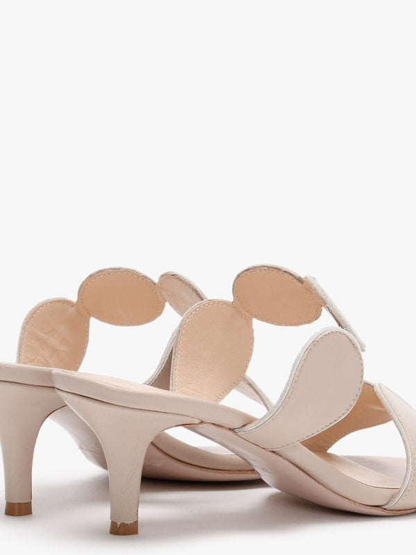 Pollie Nude Leather Heeled Sandals