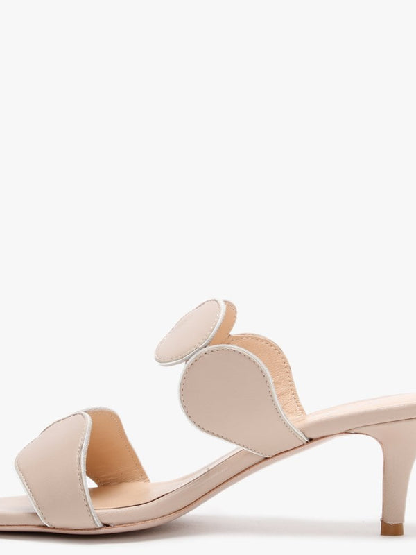 Pollie Nude Leather Heeled Sandals