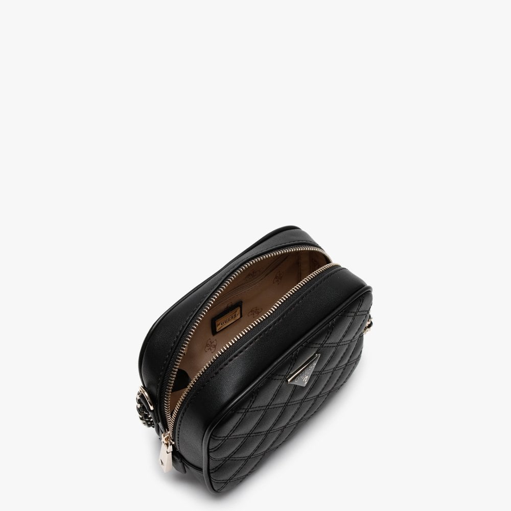 Mini Black Quilted Camera Bag