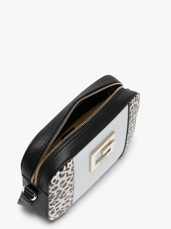 Kamryn Top Zip Leopard Colour Block Cross-Body Bag