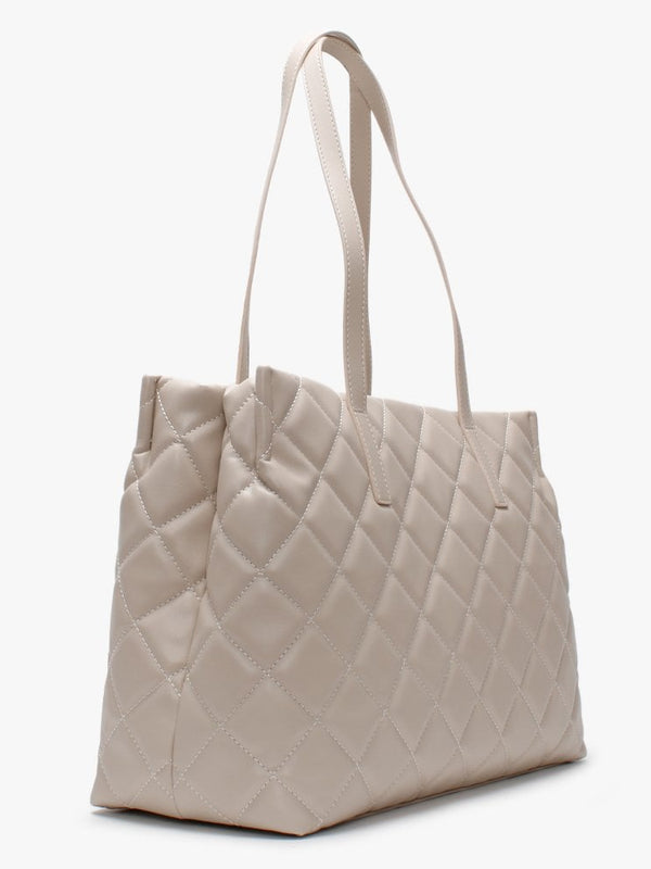 Ocarina Beige Quilted Tote Bag