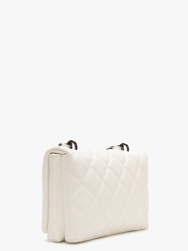 Licia White Quilted Shoulder Bag