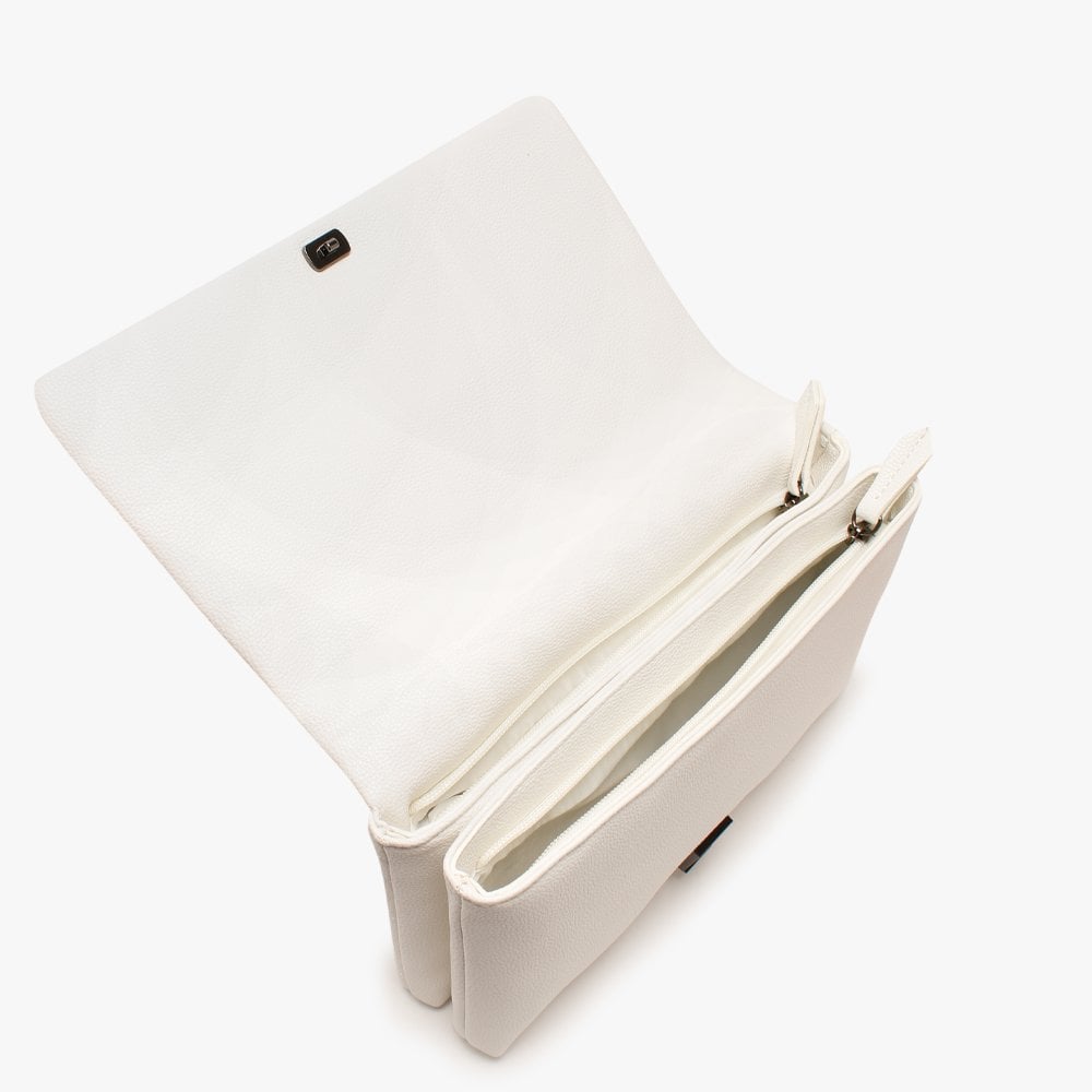 Licia White Quilted Shoulder Bag
