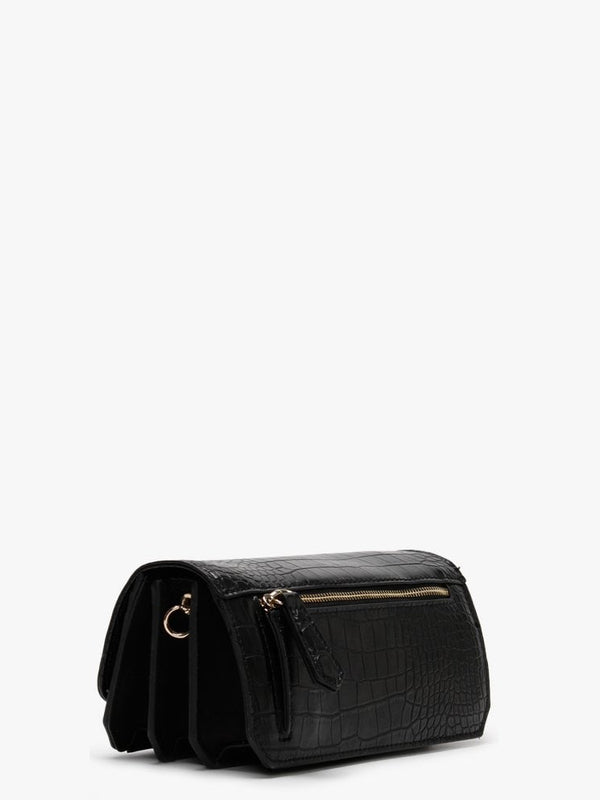 Summer Memento Black Moc Croc Clutch Bag