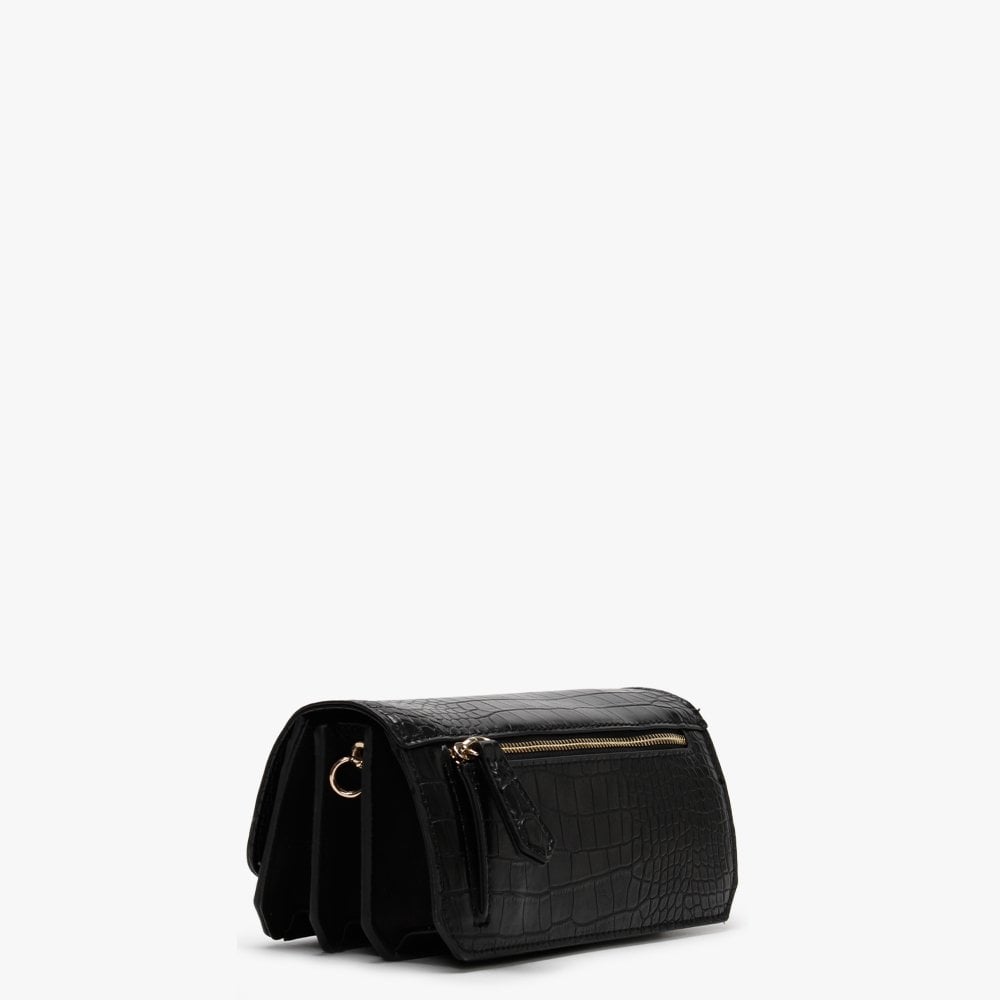 Summer Memento Black Moc Croc Clutch Bag