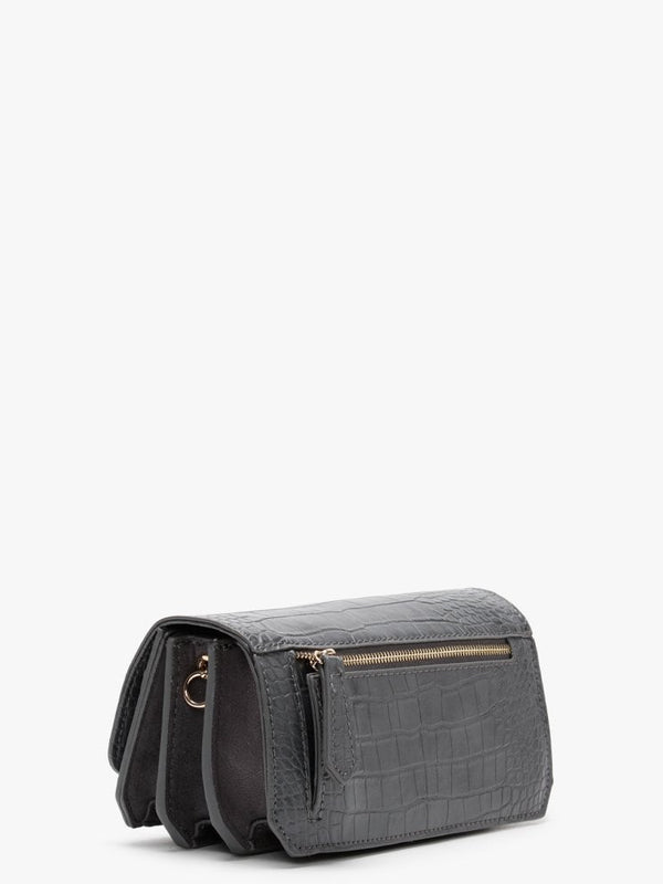 Summer Memento Grey Moc Croc Clutch Bag