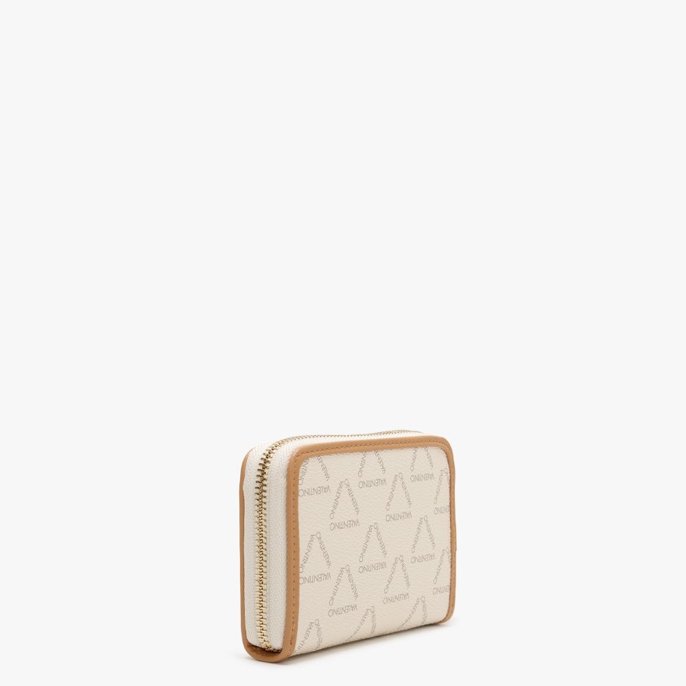 Liuto Beige Repeat Logo Coin Purse