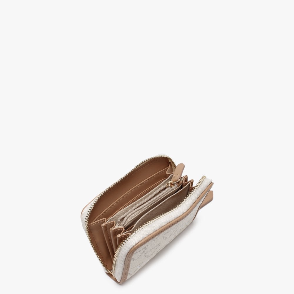 Liuto Beige Repeat Logo Coin Purse