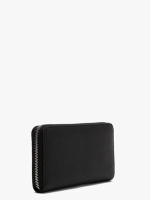 Classic Zip Around Black Saffiano Leather Wallet