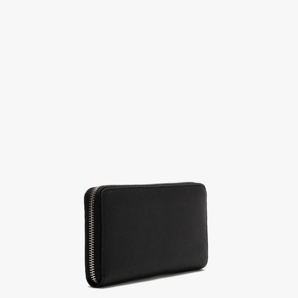 Classic Zip Around Black Saffiano Leather Wallet