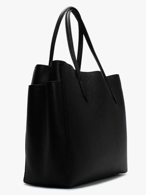 Large Rachel Black Leather Shopper Bag