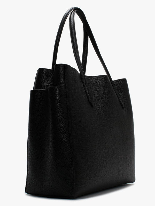 Large Rachel Black Leather Shopper Bag