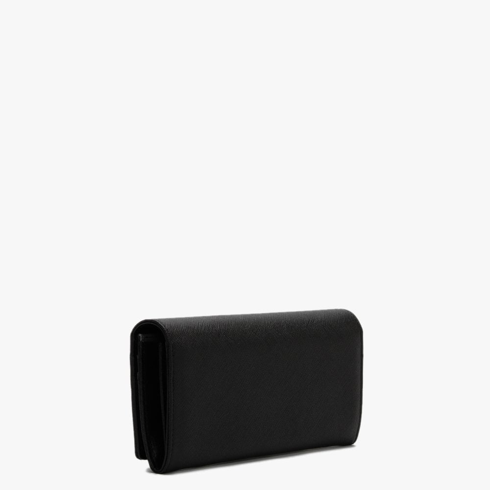 Derby Black Saffiano Leather Credit Card Wallet