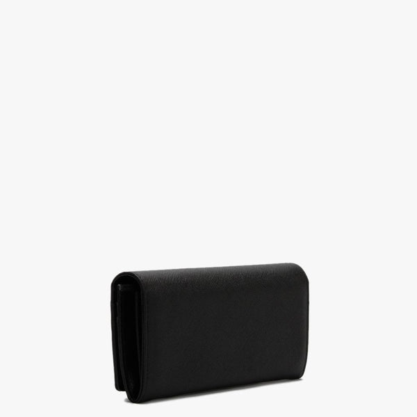 Derby Black Saffiano Leather Credit Card Wallet