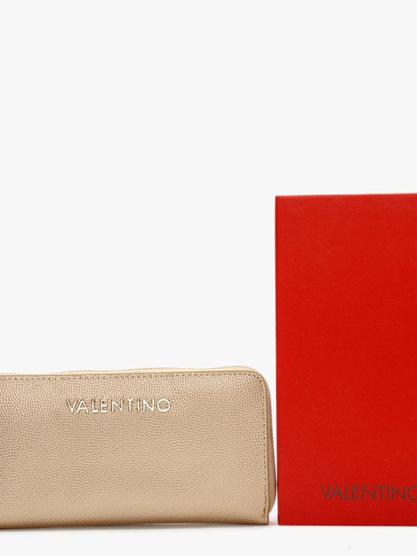 Divina Gold Zip Around Wallet