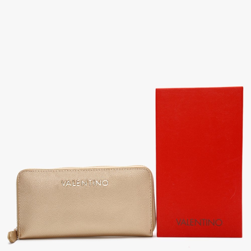 Divina Gold Zip Around Wallet