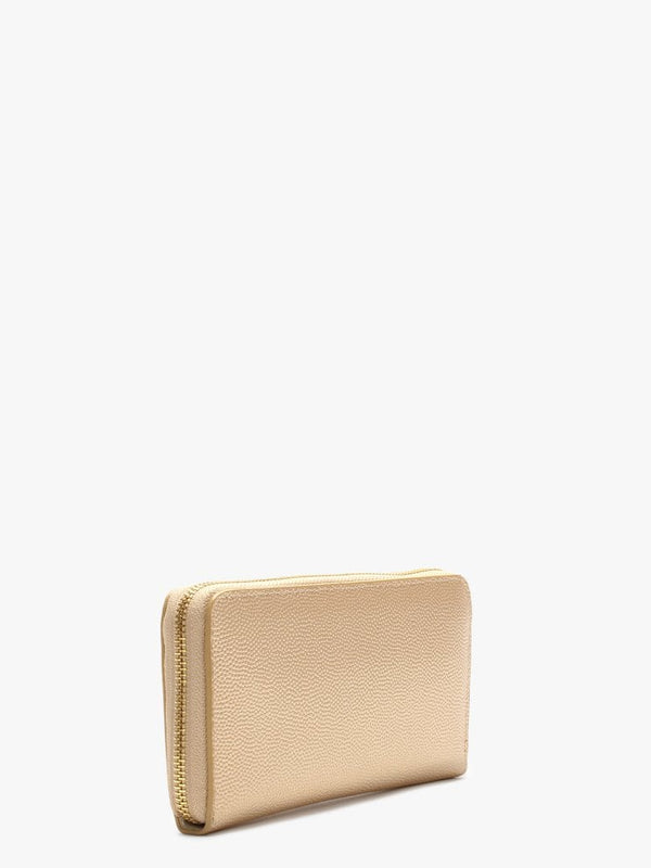 Divina Gold Zip Around Wallet