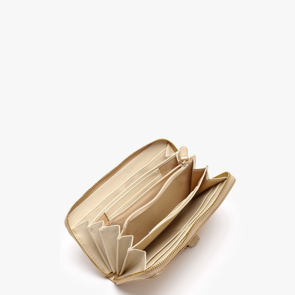 Divina Gold Zip Around Wallet