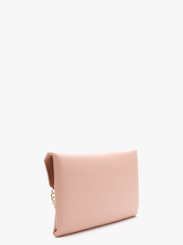 Arpie Pink Saffiano Envelope Pochette Bag