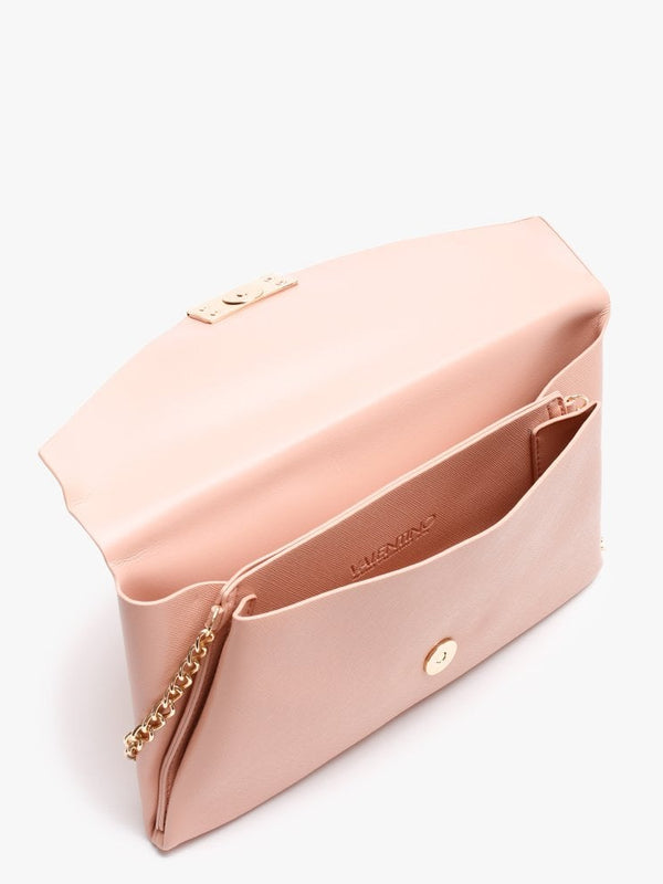 Arpie Pink Saffiano Envelope Pochette Bag