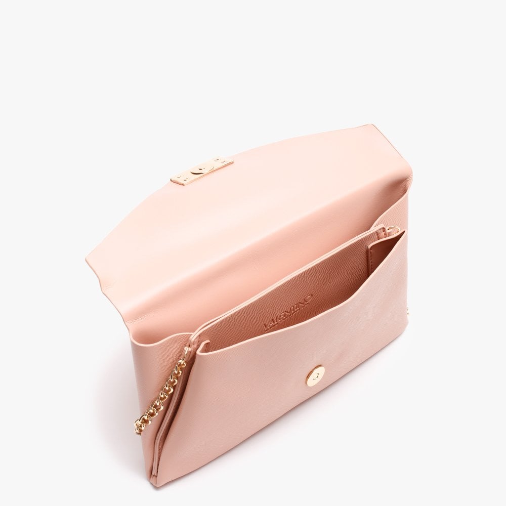 Arpie Pink Saffiano Envelope Pochette Bag