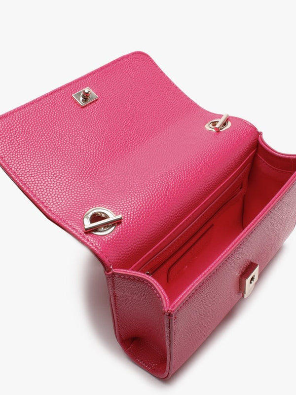 Divina Fuchsia Pebbled Shoulder Bag